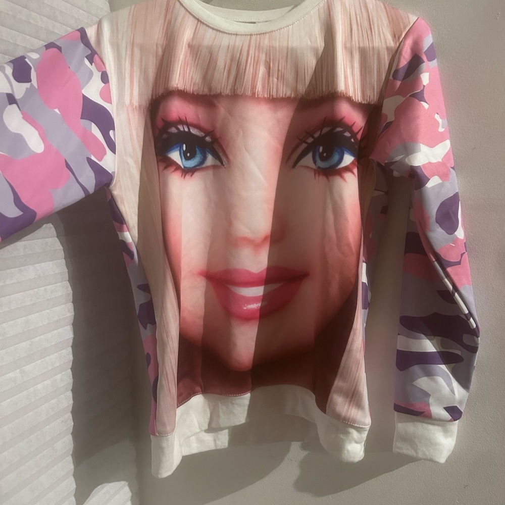 Barbie Face Graphic Sweatshirt
